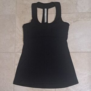 Lululemon Size 12 Black Women's High Impact Tank Top